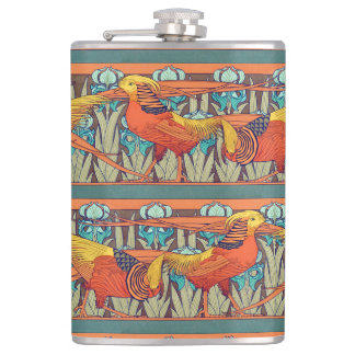 Golden Pheasant Retro Hip Flask