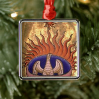 Golden Phoenix Bird Rising From the Flames