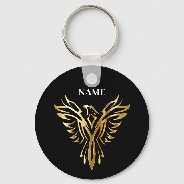 Golden phoenix, elegance key ring (Front)