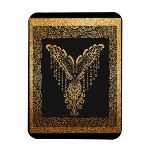 Golden Phoenix Elegance  Magnet