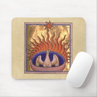 Golden Phoenix Rising From the Ashes Mouse Mat
