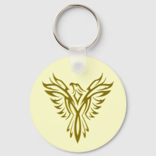 Golden Phoenix Rising keychain