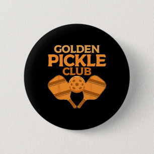 Golden Pickle Club Funny Pickleball Players Pickle 6 Cm Round Badge