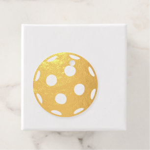Golden pickleball custom gold Foil Favour Tags