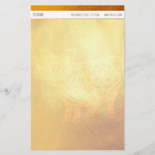 Golden Pig Chinese New Year personalised Paper