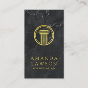 Golden Pillar   Black Marble   Attorney Appointment Card
