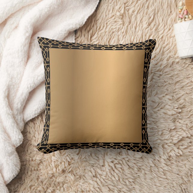 Golden Pillow with Black Trim (Blanket)
