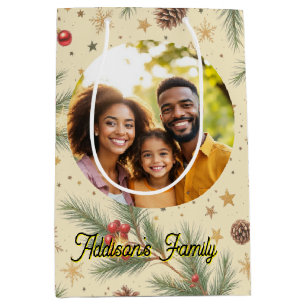 Golden Pine Frame Medium Gift Bag