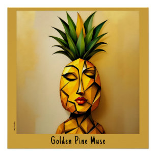 Golden Pine Muse - Glossy Poster