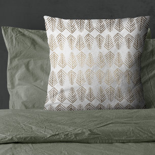 Golden pine trees cushion