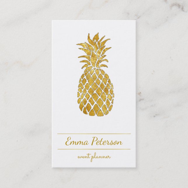 golden pineapple business card (Front)