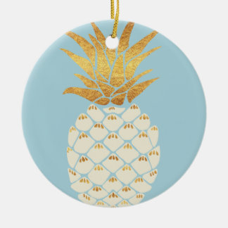 Golden Pineapple Ceramic Tree Decoration