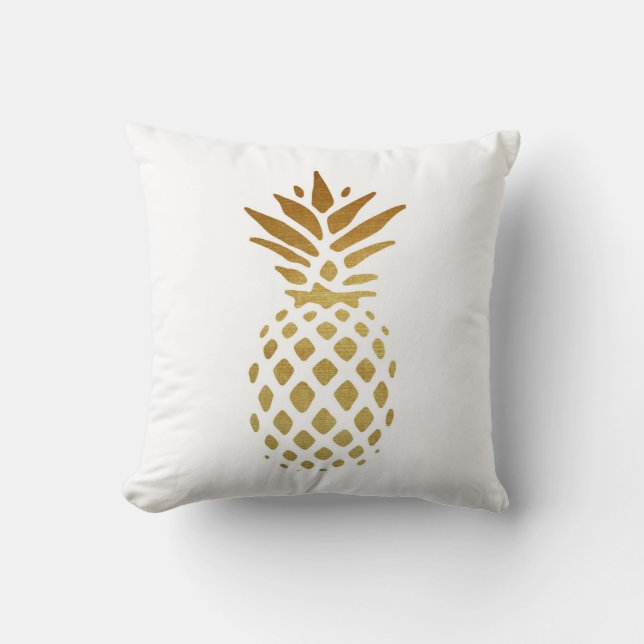 Golden Pineapple, Fruit in Gold Cushion (Front)