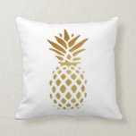 Golden Pineapple, Fruit in Gold Cushion<br><div class="desc">A silhouette of a golden pineapple</div>