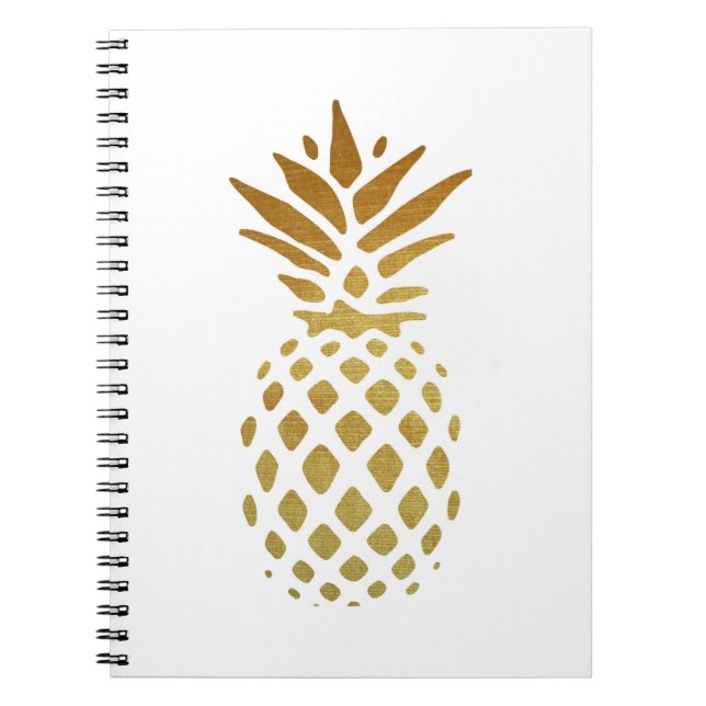 Golden Pineapple, Fruit in Gold Notebook (Front)