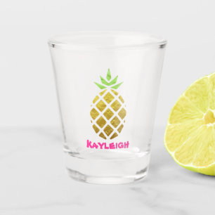 Golden Pineapple   Fun Tropical Shot glass