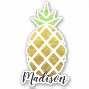 Golden Pineapple Personalised Custom Cut