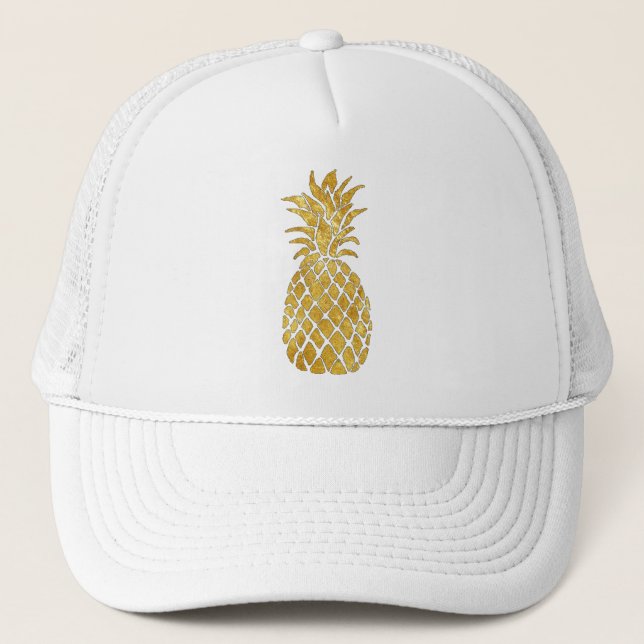 golden pineapple trucker hat (Front)