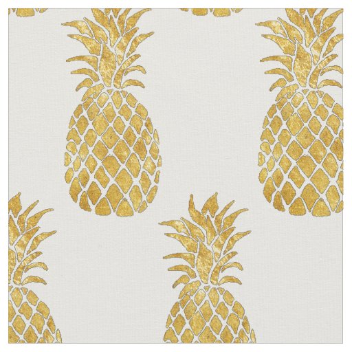 golden pineapples fabric Zazzle
