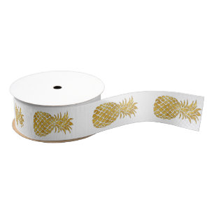 golden pineapples grosgrain ribbon