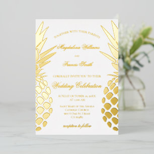golden pineapples wedding