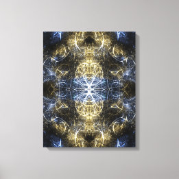 Golden Plasma Sacred Geometry Fractal Art Canvas Print