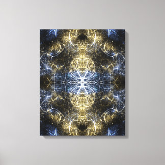 Golden Plasma Sacred Geometry Fractal Art Canvas Print