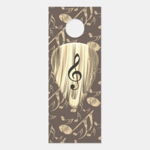 Golden Plectron – Stylish design for music lovers! Door Hanger