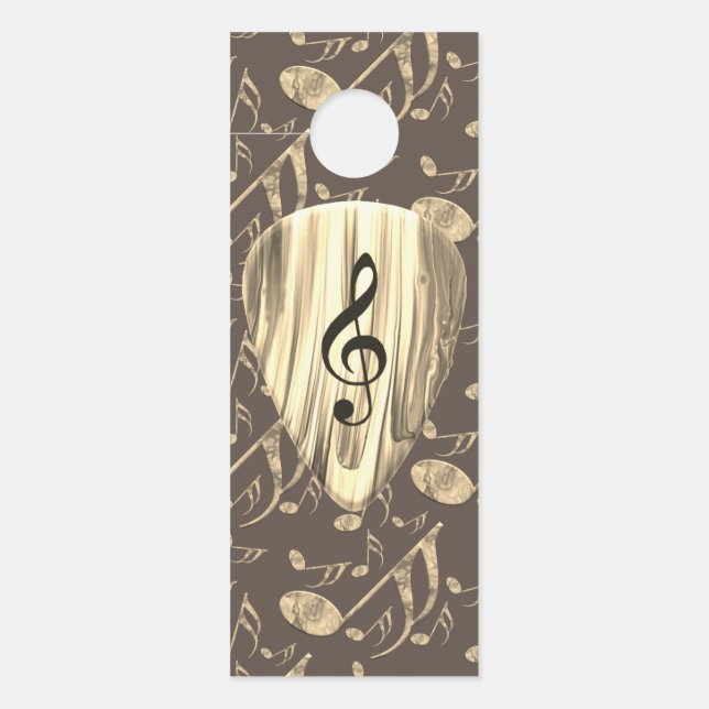 Golden Plectron – Stylish design for music lovers! Door Hanger (Front)