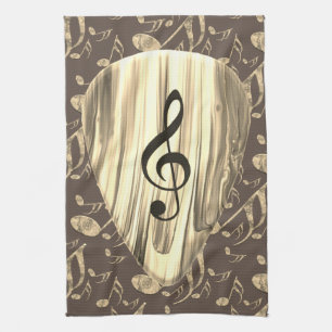 Golden Plectron – Stylish design for music lovers! Tea Towel