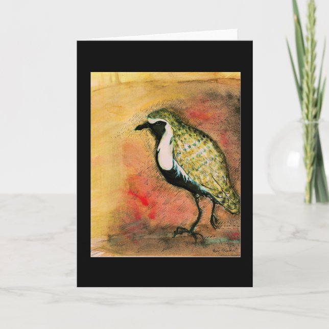 Golden Plover - water bird Note Card (Front)
