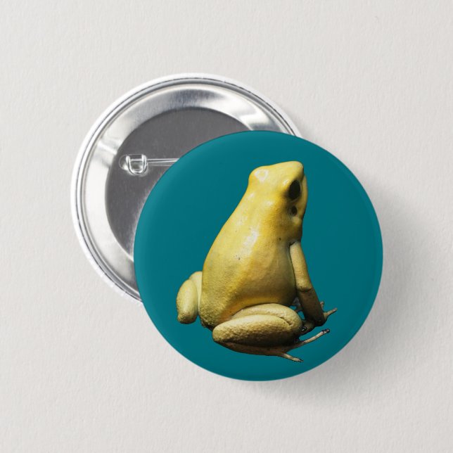Golden Poison Frog 6 Cm Round Badge (Front & Back)