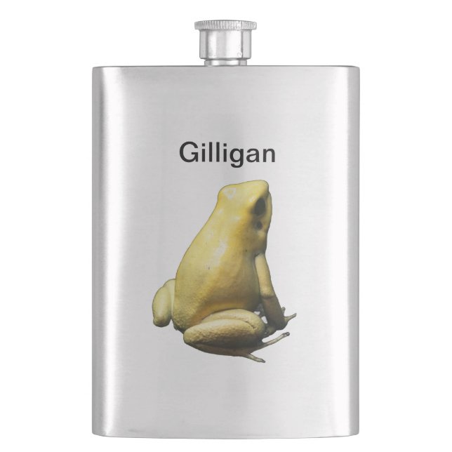 Golden Poison Frog Hip Flask (Front)