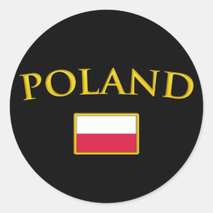 Golden Poland Classic Round Sticker