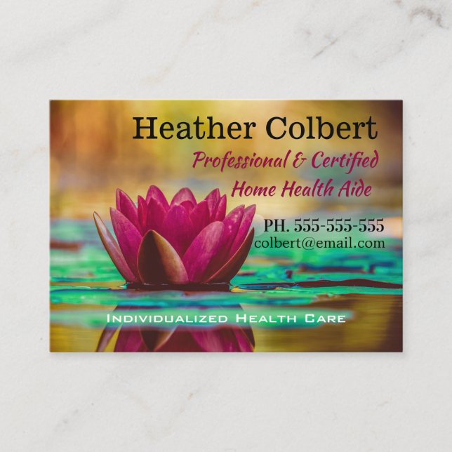 Golden Pond Trusting Friend Caregiver Business Card (Front)