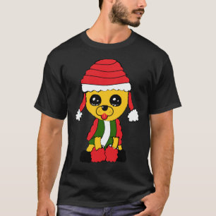 Golden Poodle In Christmas Coat T-Shirt