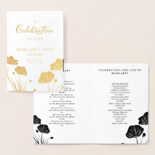 Golden Poppies Celebration of Life Funeral Program