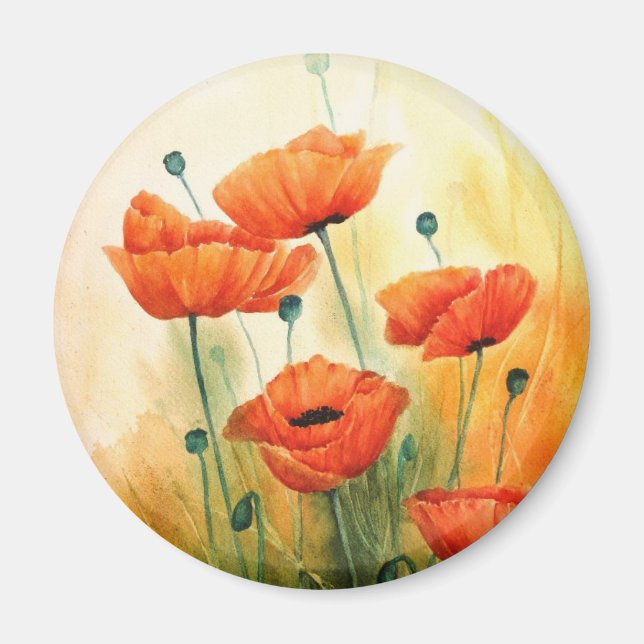 Golden Poppies Magnet (Front)