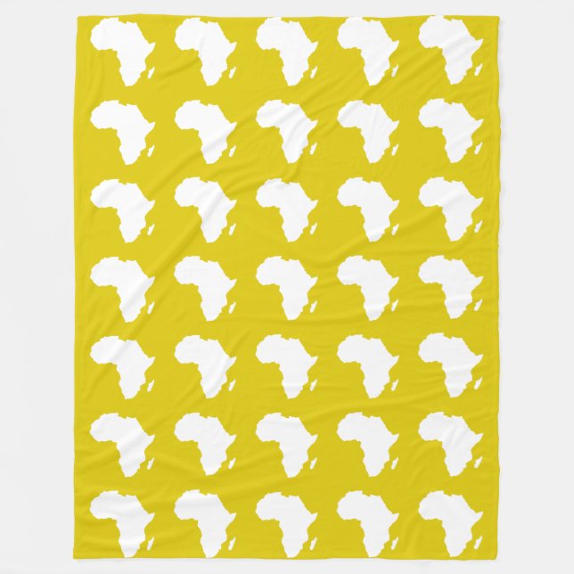 Golden Poppy Audacious Africa Fleece Blanket (Front)