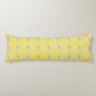 Golden Poppy Safari Chevron with Pop Art Giraffe Body Cushion