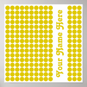 Golden Poppy Safari Dot with name Poster