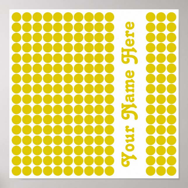 Golden Poppy Safari Dot with name Poster (Front)