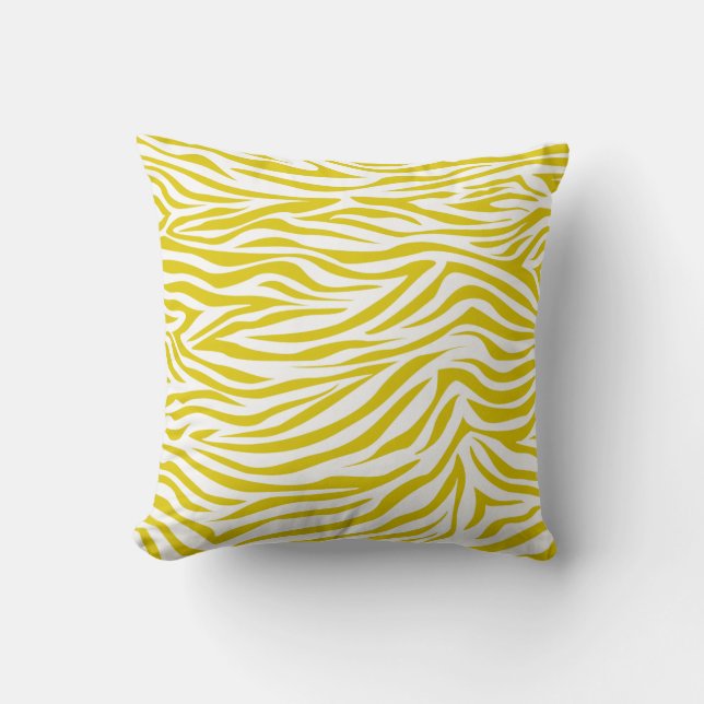 Golden Poppy Safari Zebra Cushion (Front)