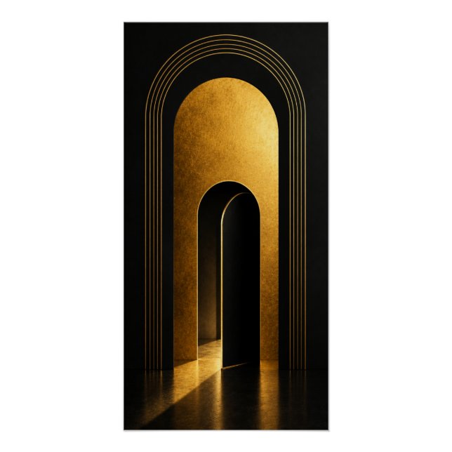 Golden Portal Wall Art Poster (Front)