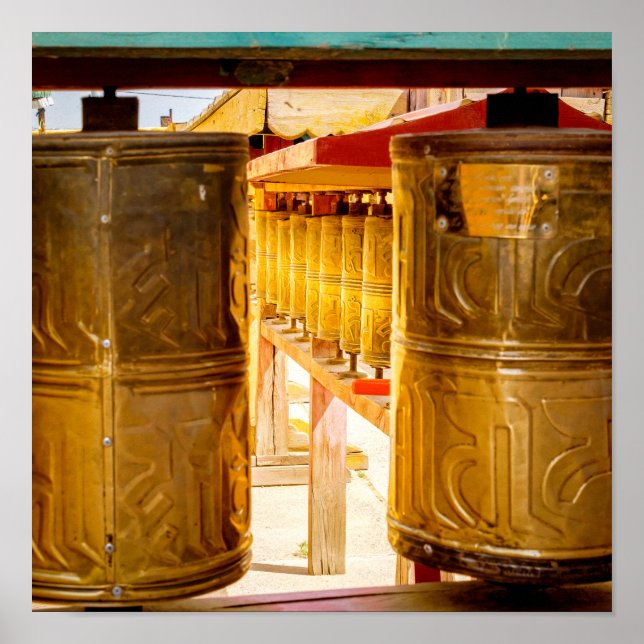 Golden Prayer Wheels Poster (Front)