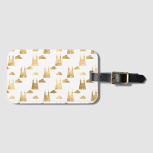 Golden Princess Castle Royal Magic Fairytale Luggage Tag