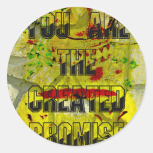 Golden Promise: The Golden Script of Destiny Classic Round Sticker