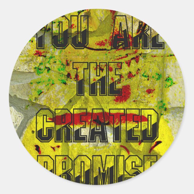 Golden Promise: The Golden Script of Destiny Classic Round Sticker (Front)