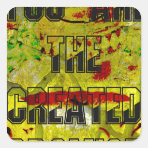 Golden Promise: The Golden Script of Destiny Square Sticker