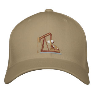Golden Pumpjack Embroidered Hat